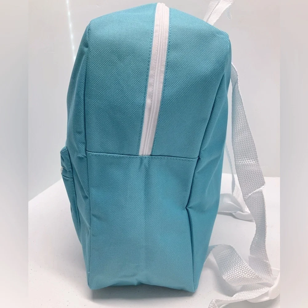 Kid’s Blue Backpack, Rhinestone Heart Appliqué